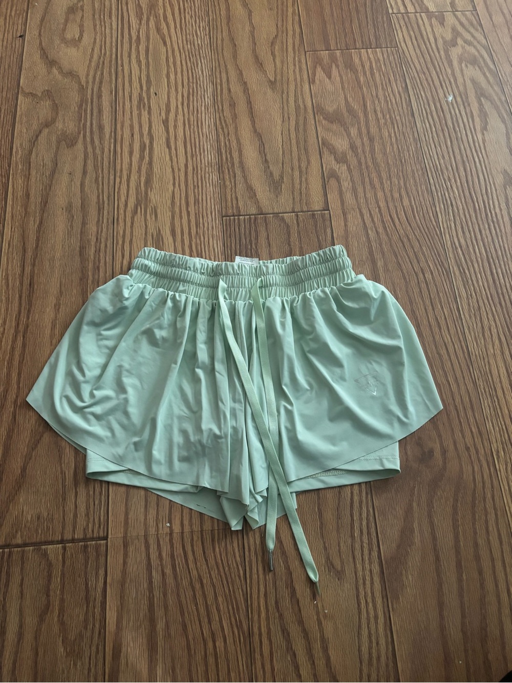 SHEIN Mint Athletic Drawstring Running Shorts